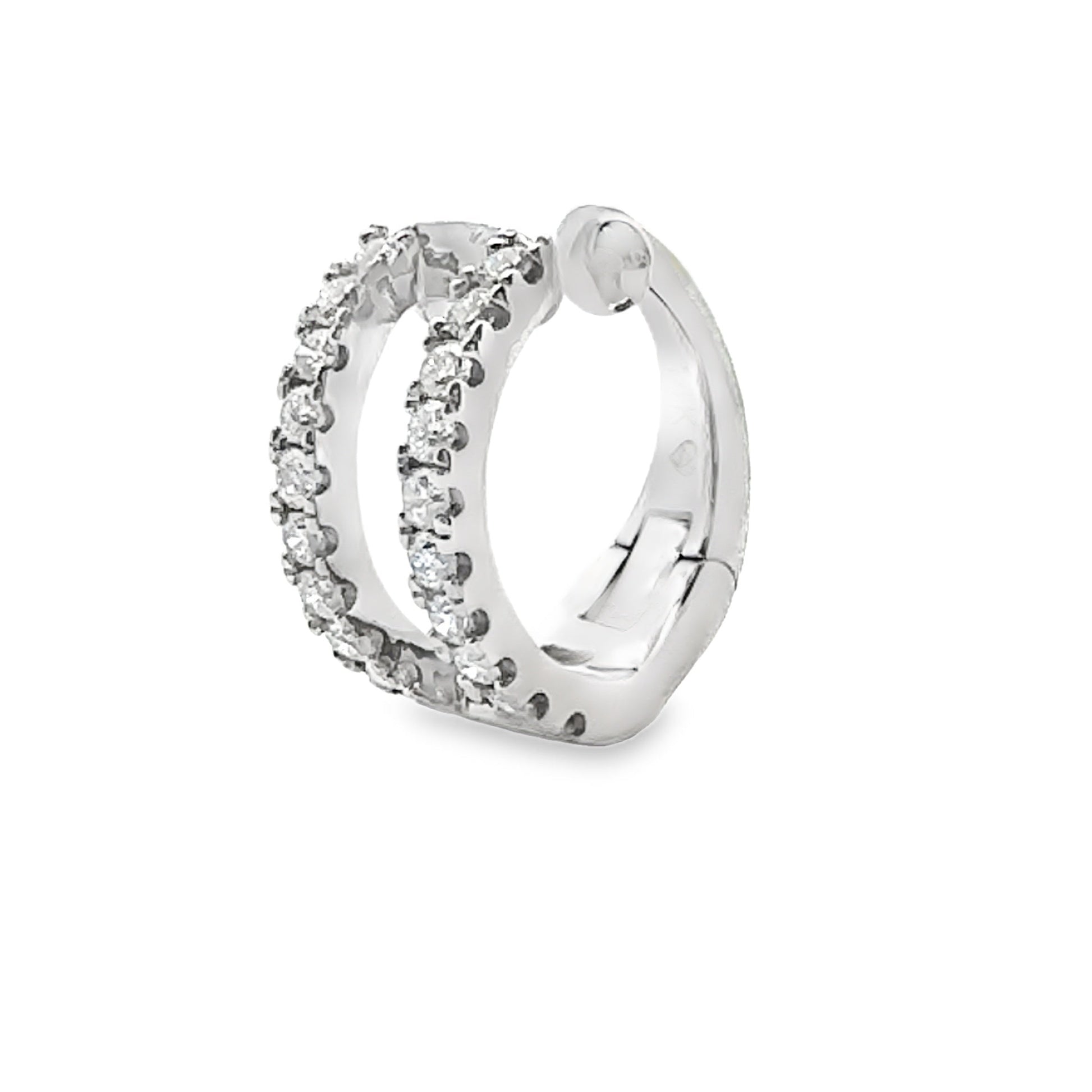 Natural .25ct Diamond Ear Cuff 14KT White Gold Bids.com
