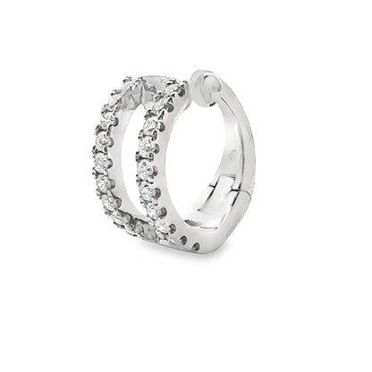 Natural .25ct Diamond Ear Cuff 14KT White Gold Bids.com