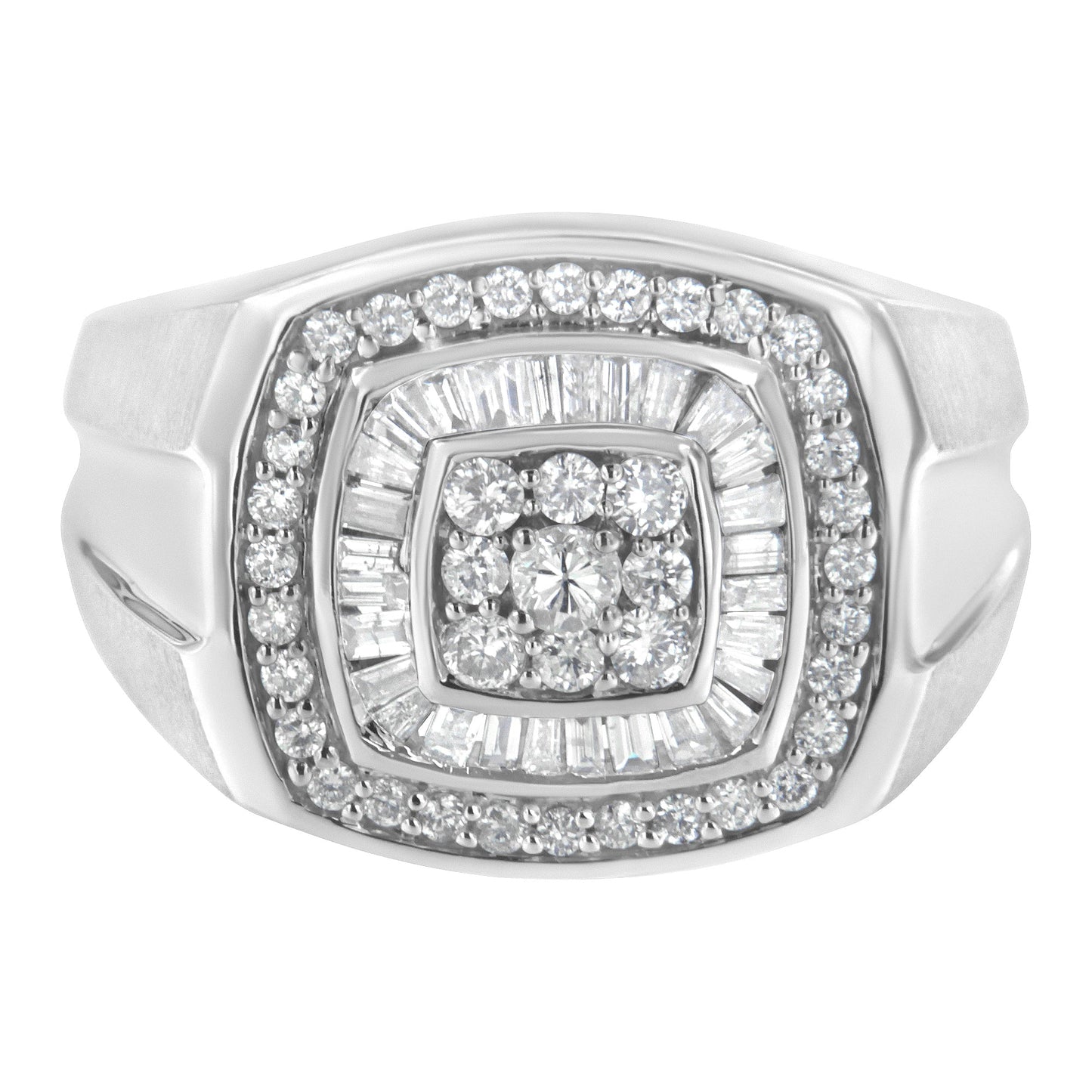 14K White Gold Men's Diamond Band Ring (1 cttw, H-I Color, SI1-SI2 Clarity) Bids.com