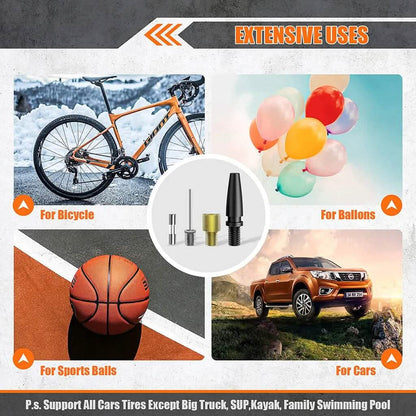 A6 Car Tire Inflator 12V DC Air Compressor Portable Multifunctional Tire Pump 3 LED Lights DailySale