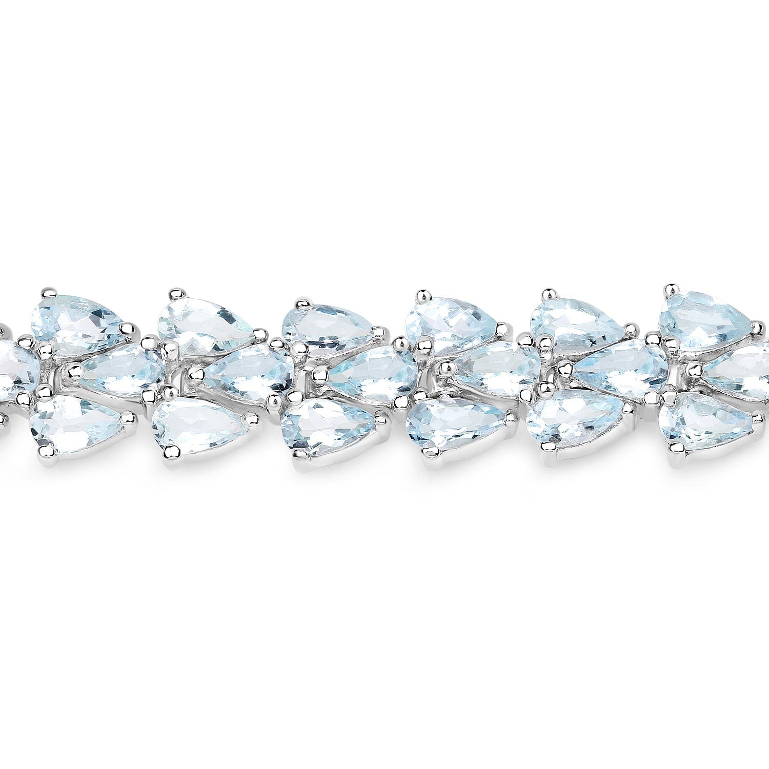 14.11 Carat Genuine Aquamarine .925 Sterling Silver Bracelet Bids.com