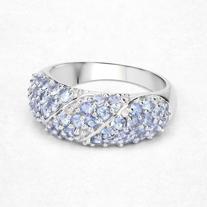 1.48 Carat Genuine Tanzanite .925 Sterling Silver Ring Bids.com