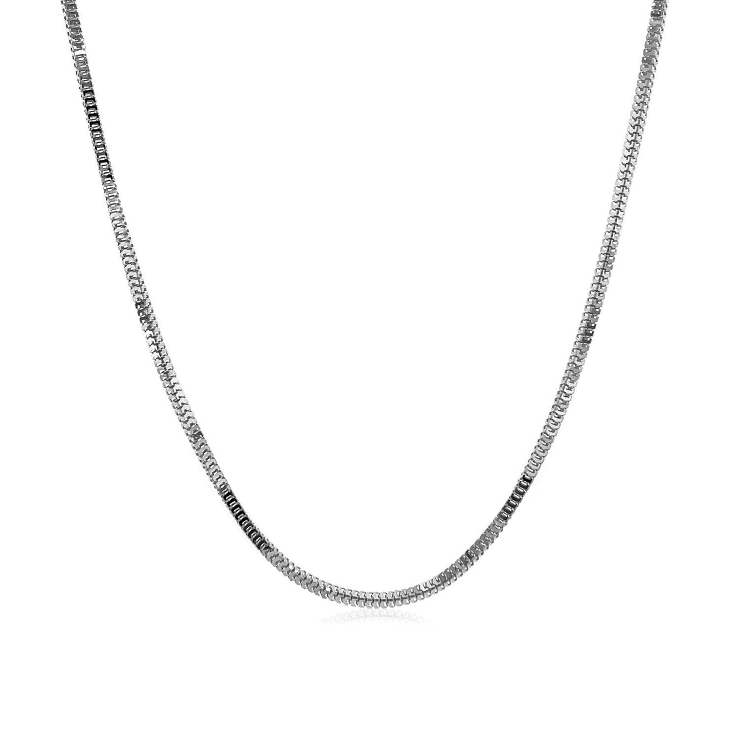 14k White Gold Milano Chain 1.1mm Bids.com