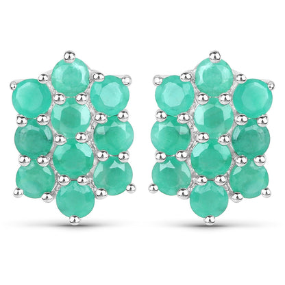 6.60 Carat Genuine Emerald .925 Sterling Silver 3 Piece Jewelry Set (Ring, Earrings, and Pendant w/ Chain) Bids.com