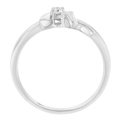 10K White Gold Diamond Promise Ring (1/10 Cttw, H-I Color, SI2-I1 Clarity) - Size 6 Bids.com