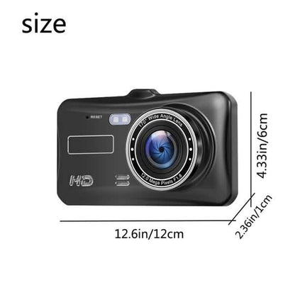 A6T 4-Inch 170° Wide Angle Full HD 1080P Car DVR Dual Lens Dash Cam Rear View Camera Video Recorder with Touch Screen DailySale