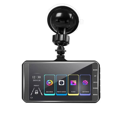 A6T 4-Inch 170° Wide Angle Full HD 1080P Car DVR Dual Lens Dash Cam Rear View Camera Video Recorder with Touch Screen DailySale