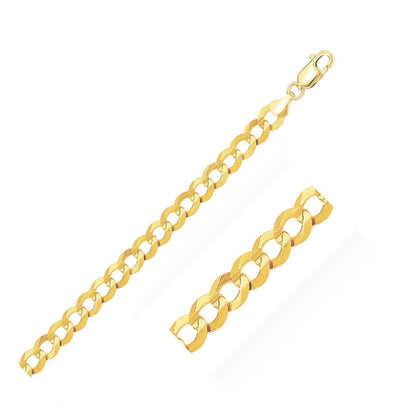 14k Yellow Gold Solid Curb Chain 10.0mm Bids.com