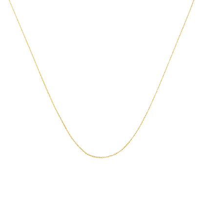 Solid 10K Yellow Gold 0.5mm Slim and Dainty Unisex 18" Rope Chain Necklace Bids.com