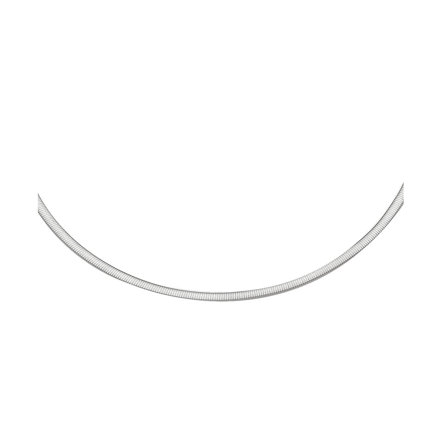 2.5mm 14k Two Tone Gold Reversible Omega Necklace Bids.com