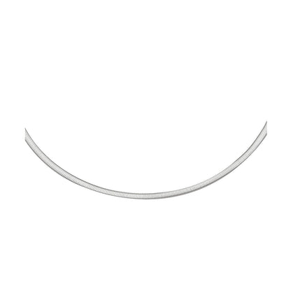 2.5mm 14k Two Tone Gold Reversible Omega Necklace Bids.com