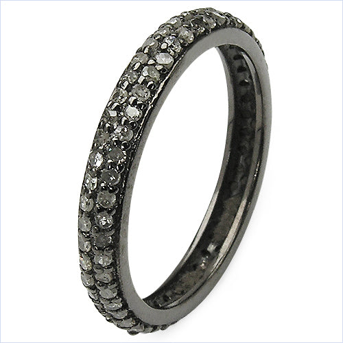 0.67 Carat Genuine TLB Diamond .925 Sterling Silver Ring Bids.com