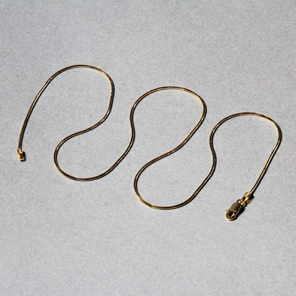 14k Yellow Gold Round Snake Chain 0.9mm Bids.com