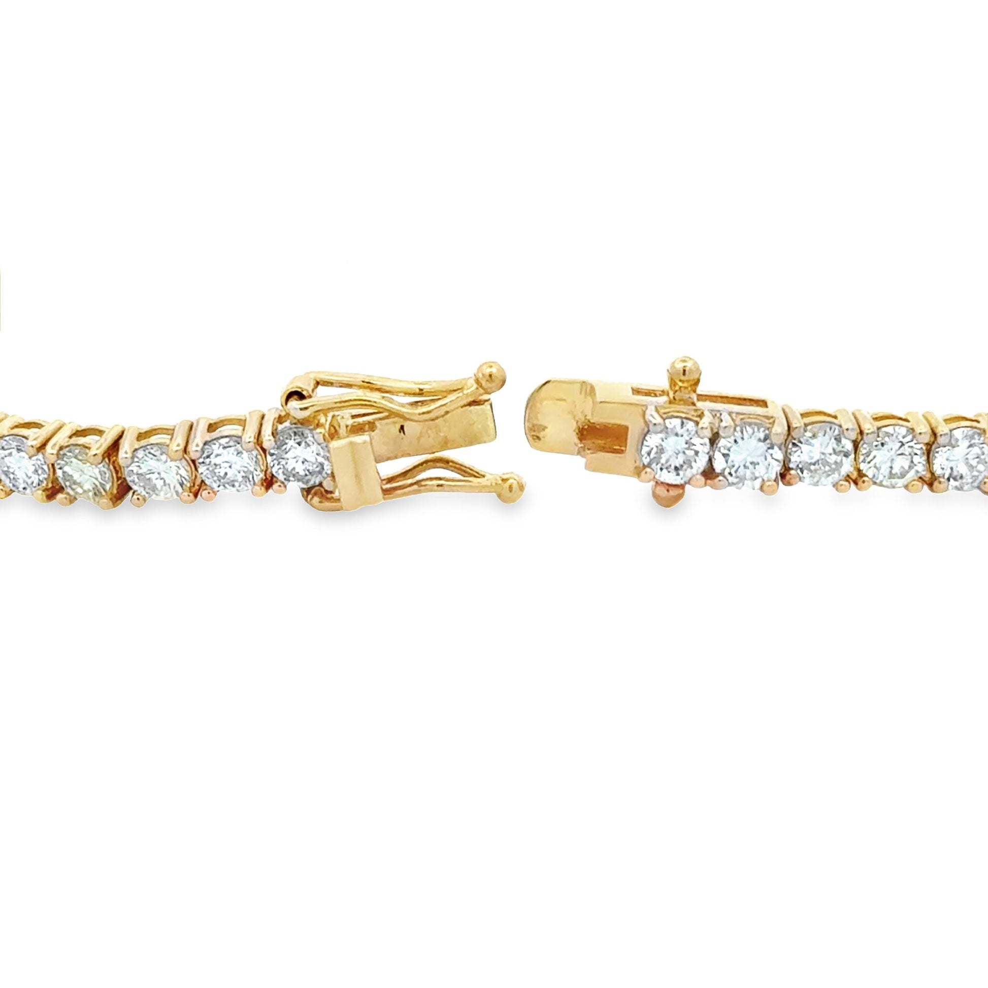 Natural 5.50ct Diamond Tennis Bracelet 18KT Yellow Gold Bids.com