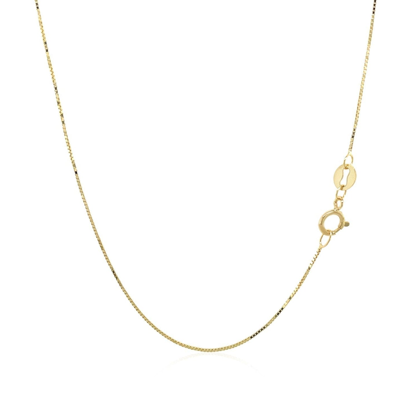 14k Yellow Gold Classic Box Chain 0.6mm Bids.com