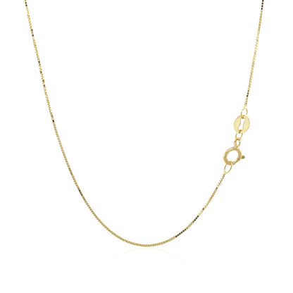 14k Yellow Gold Classic Box Chain 0.6mm Bids.com
