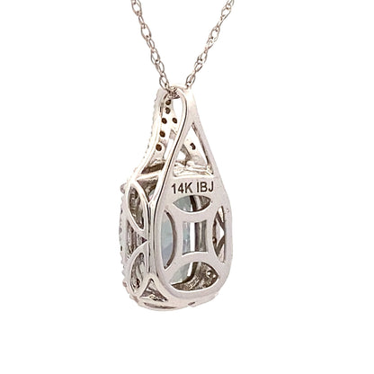 Mystic Fire Topaz Fashion Pendants 14KT White Gold Bids.com