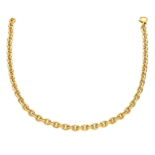 14k Yellow Gold Polished Cable Link Necklace Bids.com