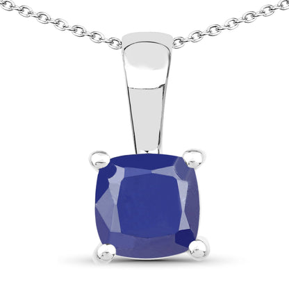 1.80 Carat Genuine Emerald, Glass Filled Ruby & Glass Filled Sapphire .925 Sterling Silver Pendant Bids.com
