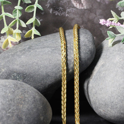 3.15mm 14k Yellow Gold Diamond Cut Round Franco Chain Bids.com