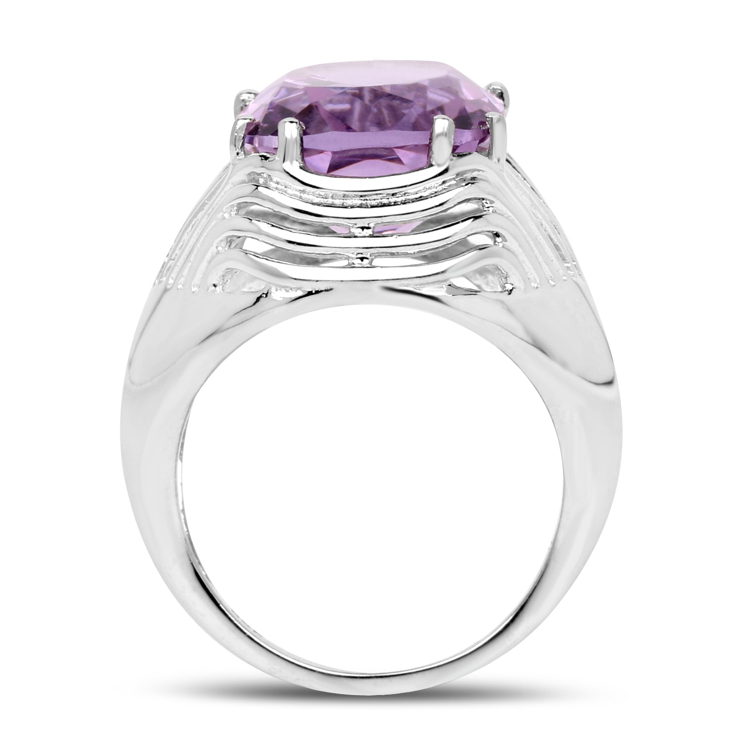 10.02 Carat Genuine Amethyst .925 Sterling Silver Ring Bids.com