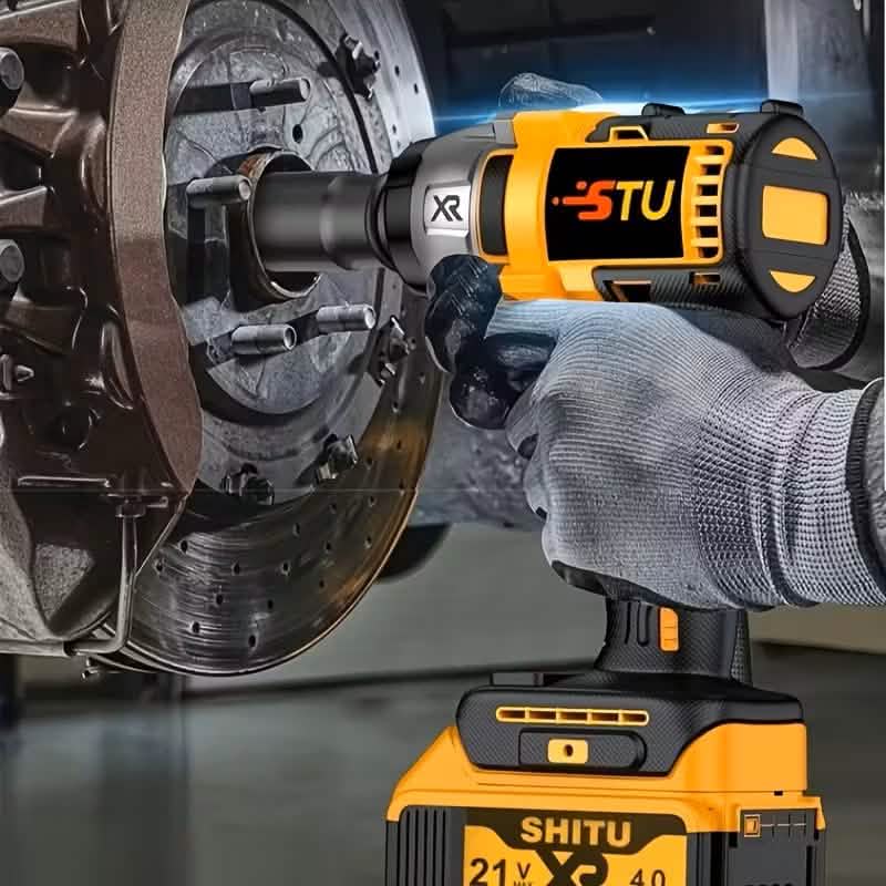 21V Cordless Brushless Impact Wrench Drill Kit – Lithium Drill + Battery x1, 4000mAh Battery, Toolbox & Accessories DailySale