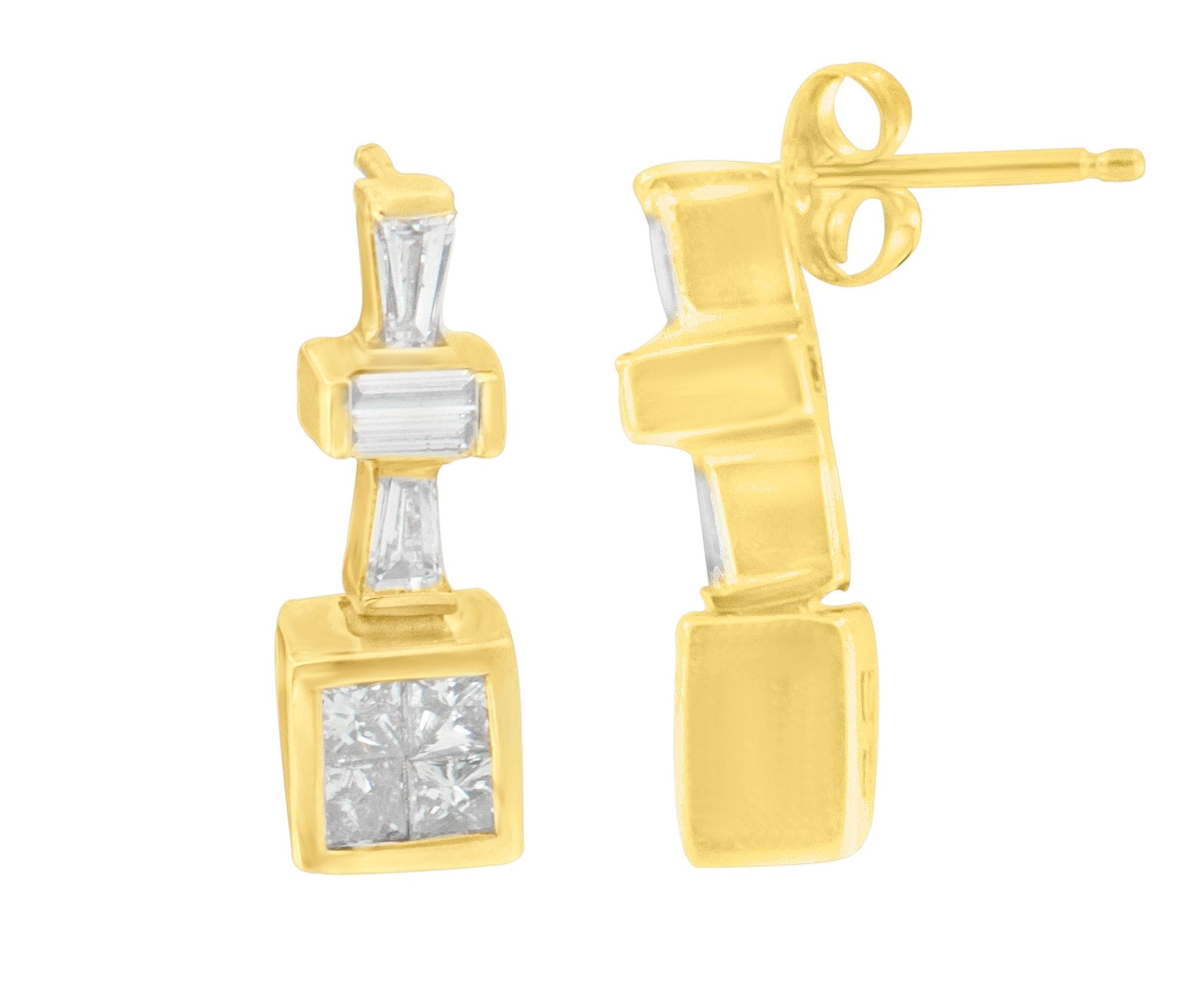 14K Yellow Gold 1 1/3 cttw Diamond Hoop Earrings (G-H, VS1-VS2) Bids.com