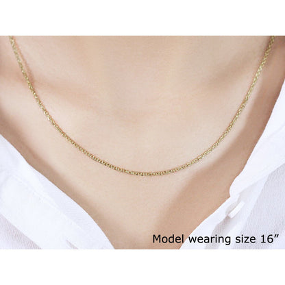 14k Yellow Gold Diamond Cut Cable Link Chain (1.50 mm) Bids.com