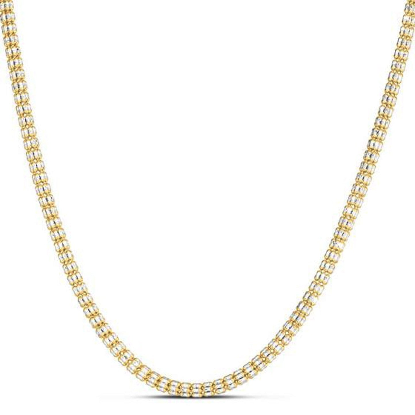 Ice Barrel Chain in 14k Yellow Gold (3.23 mm) Bids.com