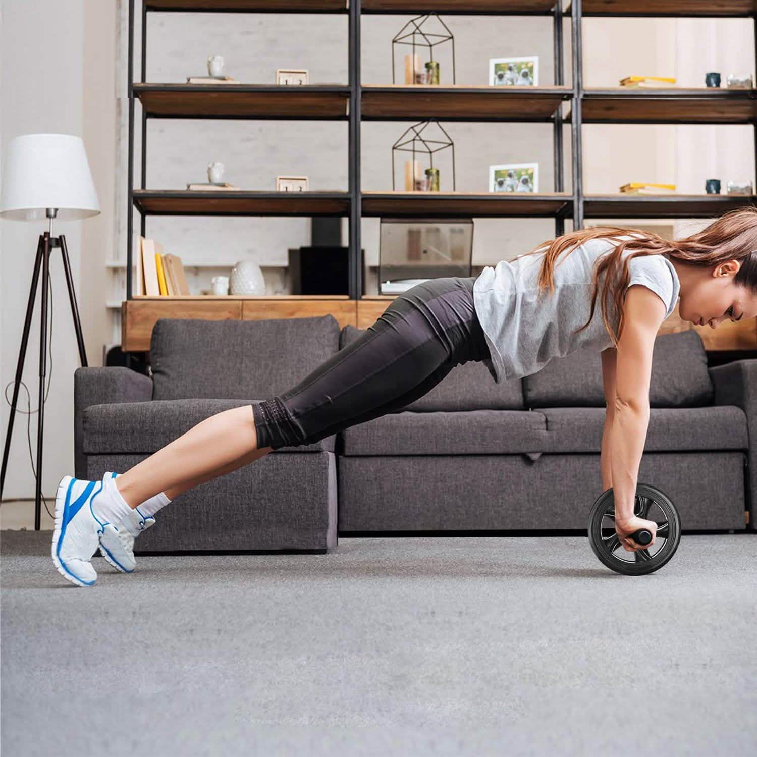 Ab Roller Wheel Fitness Exercise with Knee Pads DailySale