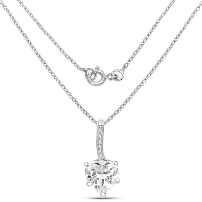 4.46 Carat Genuine White Cubic Zirconia .925 Sterling Silver Pendant Bids.com