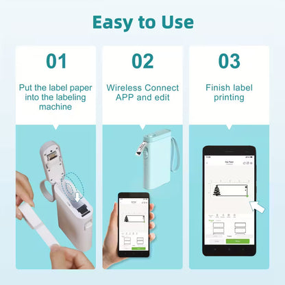 P21 Wireless Thermal Label Maker – Portable USB Printer with Paper Roll, Rechargeable & Ink-Free DailySale