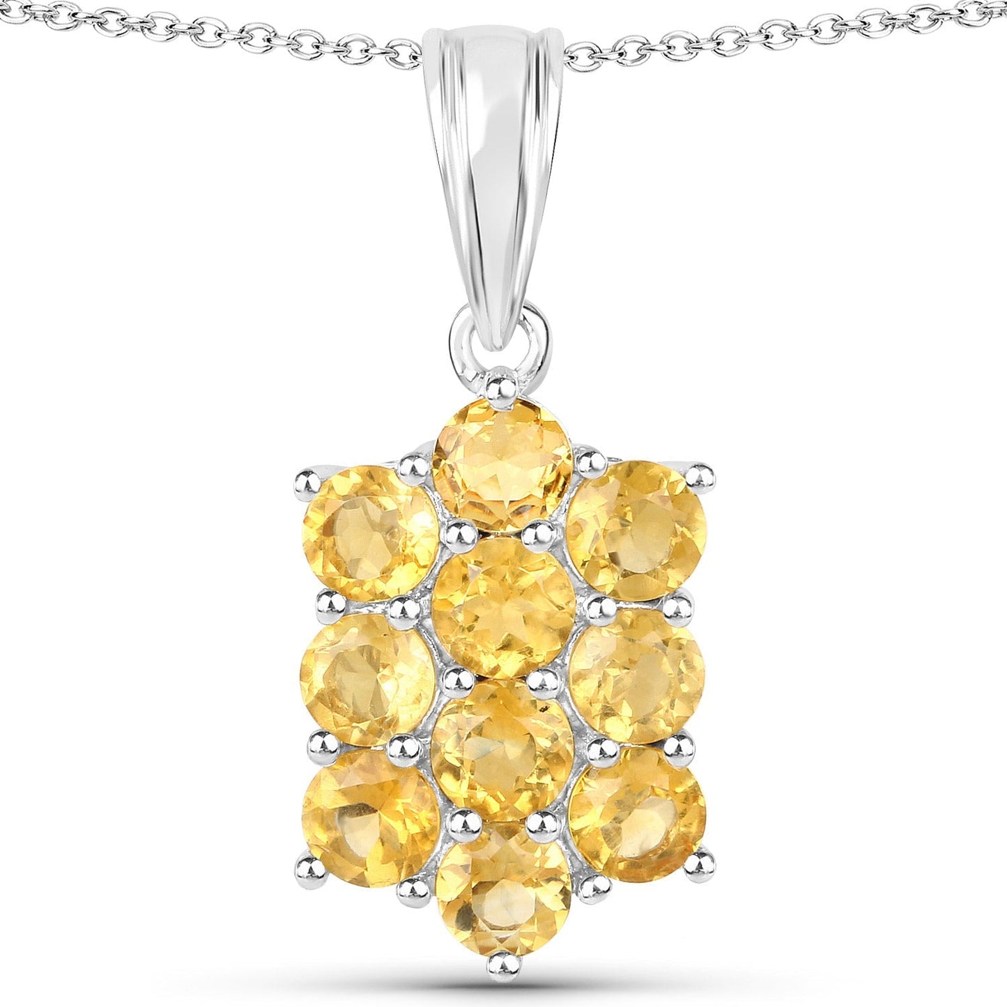 6.60 Carat Genuine Citrine .925 Sterling Silver 3 Piece Jewelry Set (Ring, Earrings, and Pendant w/ Chain) Bids.com