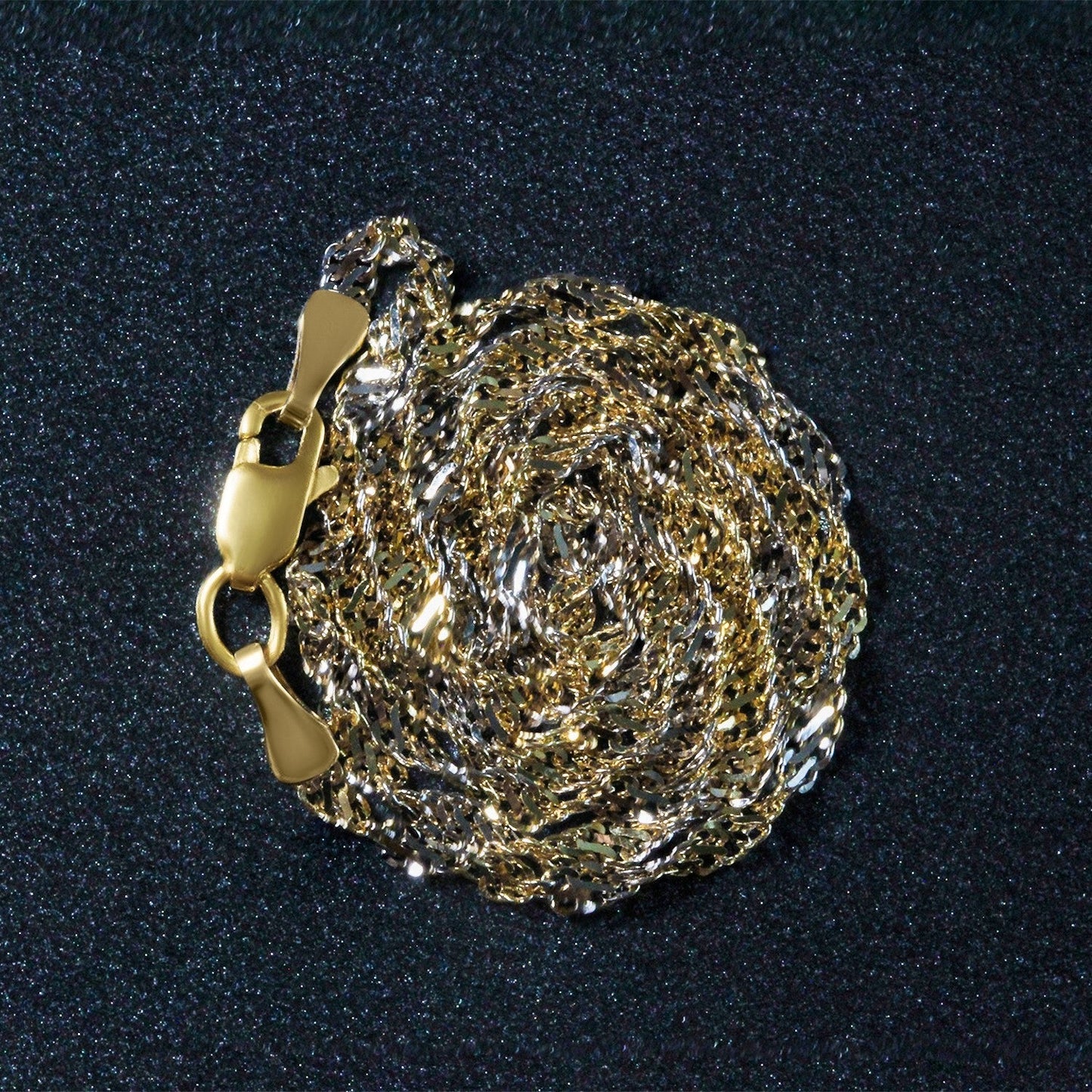 2.0mm 14k Two-Tone Gold Singapore Chain Bids.com