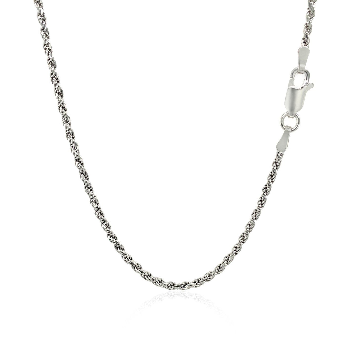 Sterling Silver 1.8mm Diamond Cut Rope Style Chain Bids.com