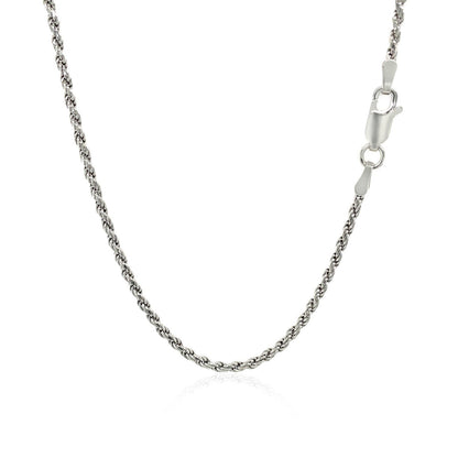 Sterling Silver 1.8mm Diamond Cut Rope Style Chain Bids.com