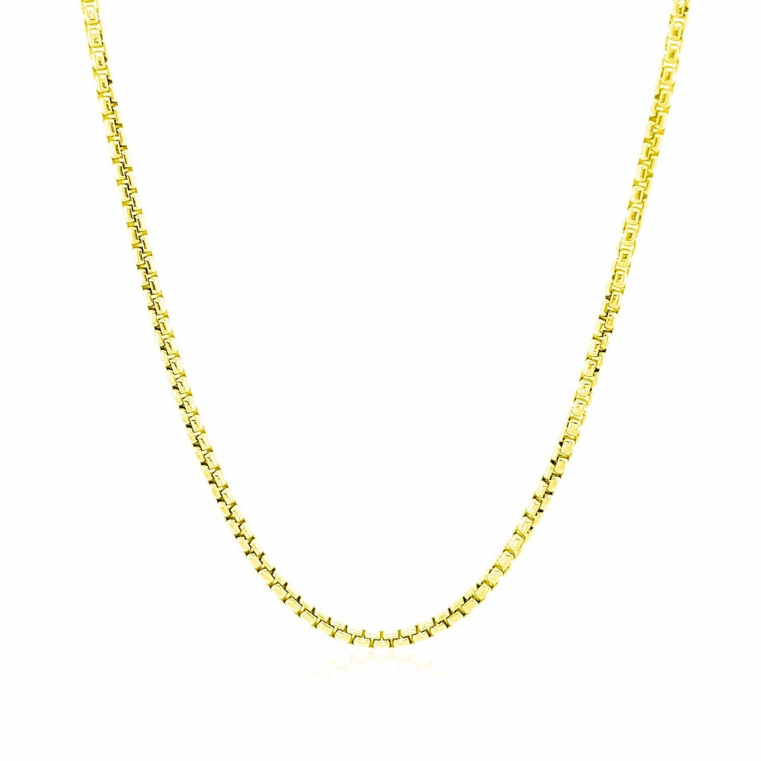 14k Yellow Gold Round Box Chain 1.7mm Bids.com