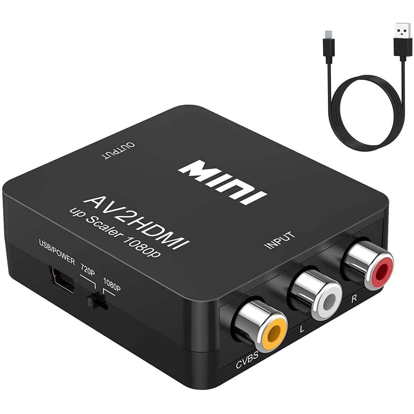 ABLEWE 1080P Mini RCA Composite CVBS Video Audio Converter Adapter DailySale