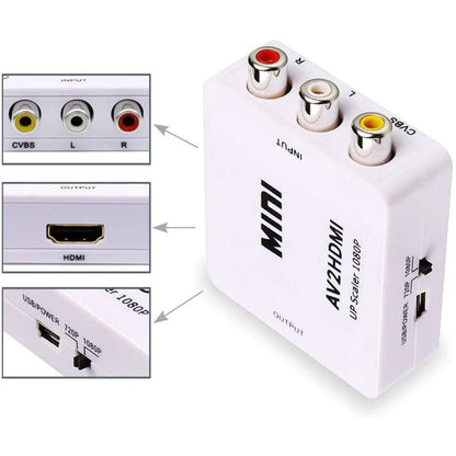 ABLEWE 1080P Mini RCA Composite CVBS Video Audio Converter Adapter DailySale