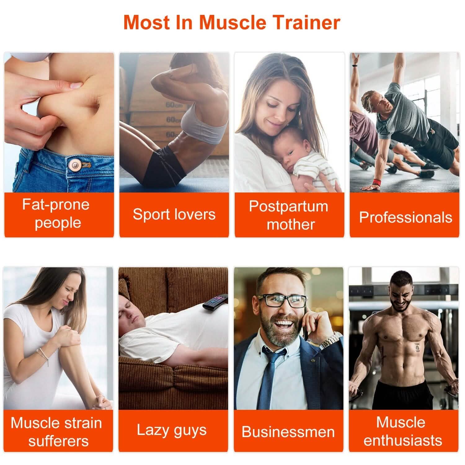 Abs Stimulator Muscle Toner EMS with 6 Modes DailySale