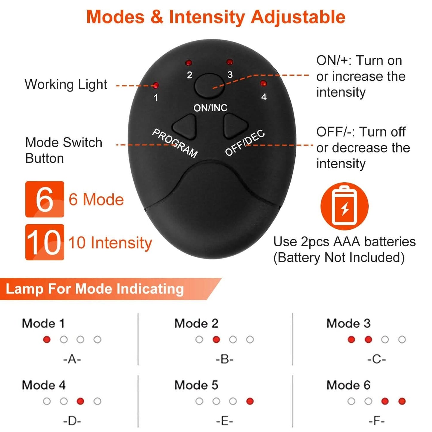 Abs Stimulator Muscle Toner EMS with 6 Modes DailySale