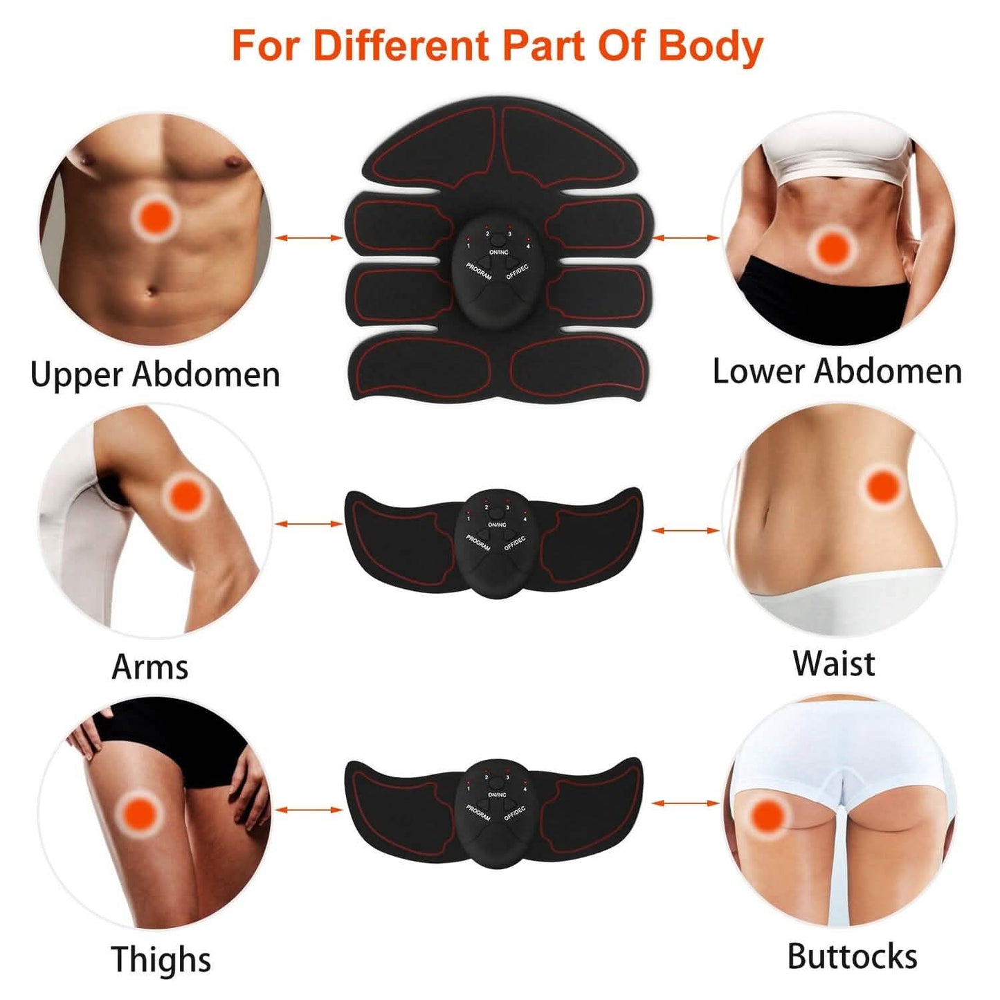 Abs Stimulator Muscle Toner EMS with 6 Modes DailySale