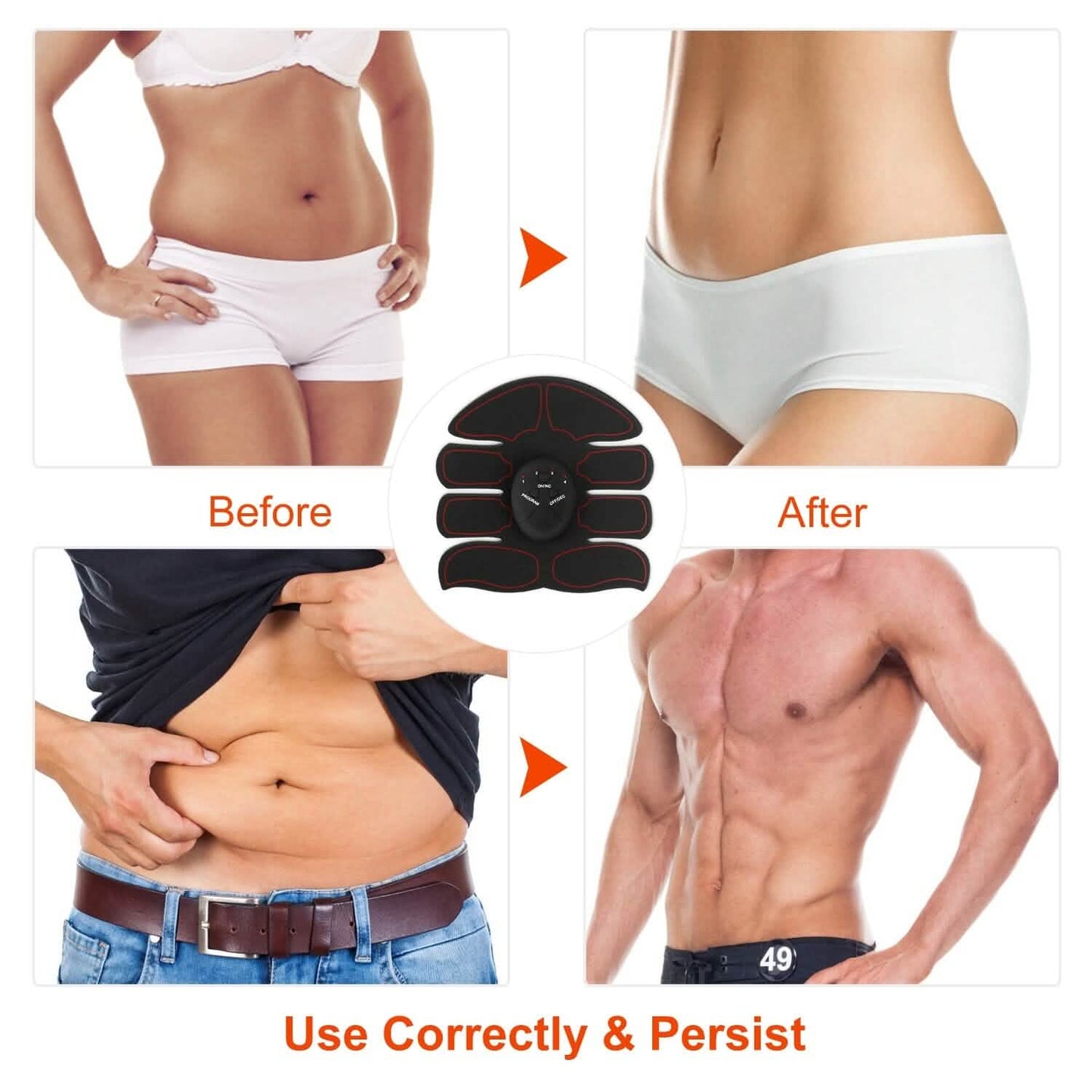 Abs Stimulator Muscle Toner EMS with 6 Modes DailySale
