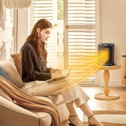 1500W Portable Ceramic Space Heater with Thermostat & Safety Protection with Carry Handle DailySale