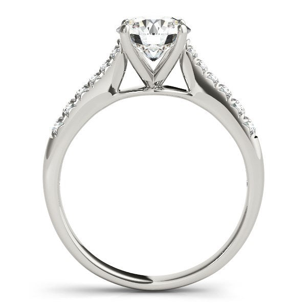 14k White Gold Round Cut Diamond Engagement Ring  (1 5/8 cttw) Bids.com