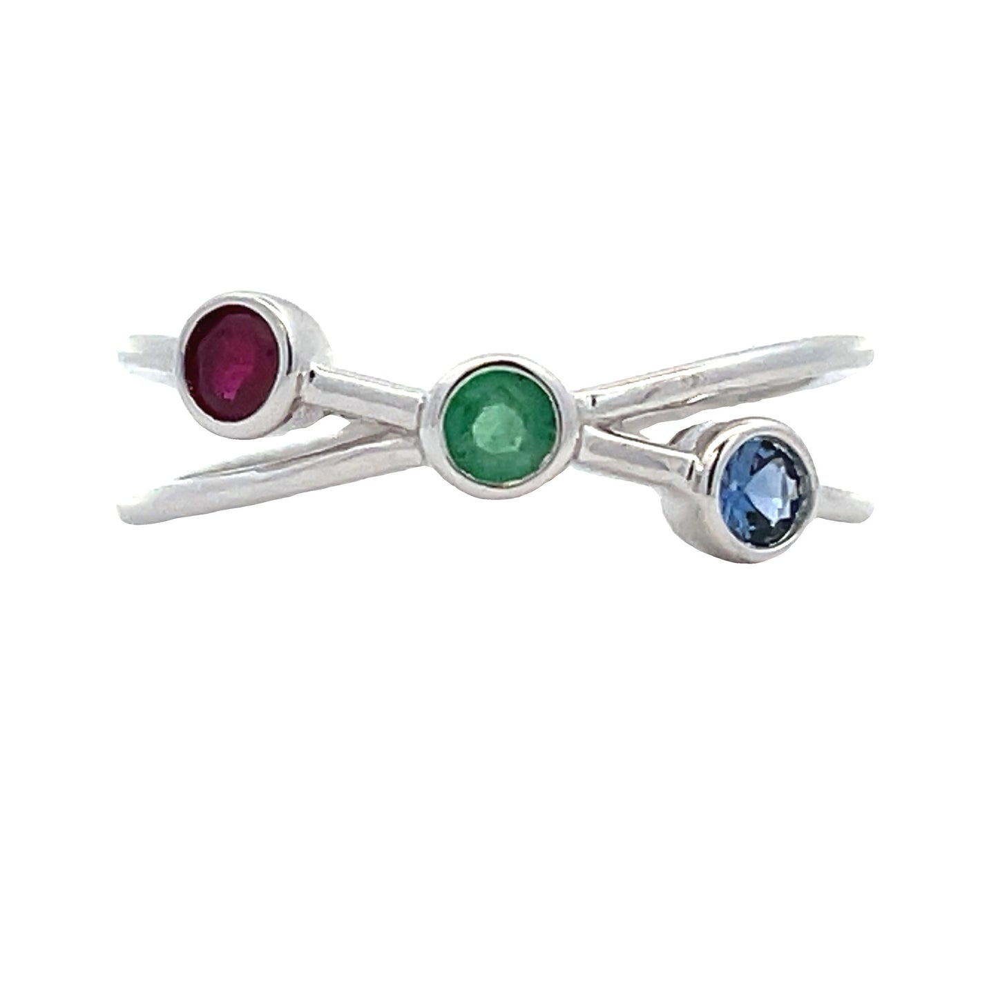 Genuine .31ct Sapphire Ruby Ring 14KT White Gold Bids.com