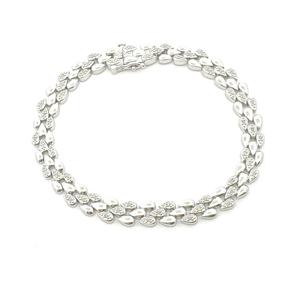 Genuine .25ct Diamond Tennis Bracelet Sterling Silver Bids.com