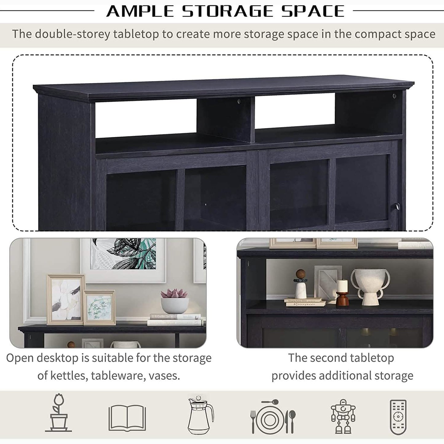 Accent Cabinet Wood Kitchen Buffet Sideboard DailySale