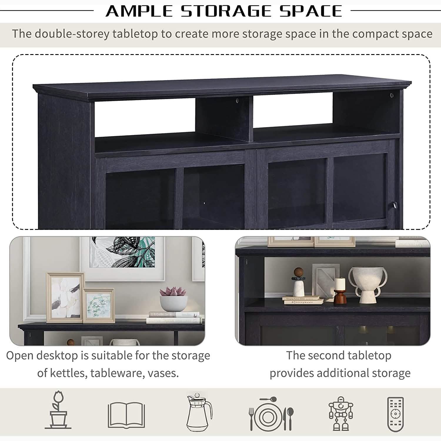 Accent Cabinet Wood Kitchen Buffet Sideboard DailySale