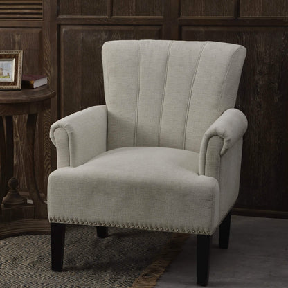 Accent Rivet Tufted Polyester Armchair DailySale